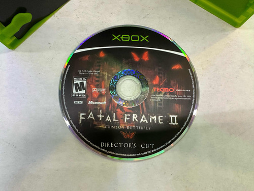 Fatal Frame Ii Crimson Butterfly | Xbox Clasico Original (Usado)