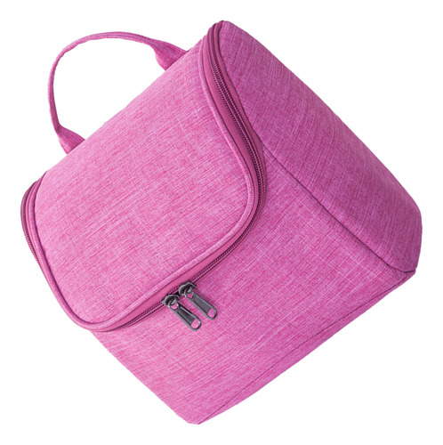 Neceser Impermeable Rosa De Tela Oxford De Gran Capacidad