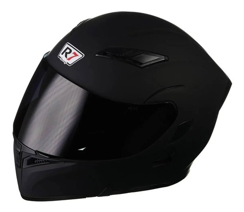 Imagen 5 de 8 de Casco Abatible Moto R7 Racing Unscarred Negro Mate Con Led