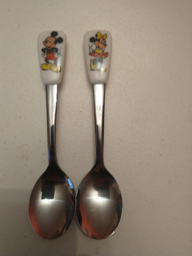 Cucharas Mickey Y Minnie Disney Store De Los 90 (Usado)