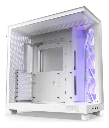 Gabinete Nzxt H6 Flow Rgb Cristal Templado Usb-c 3.2 Blanco