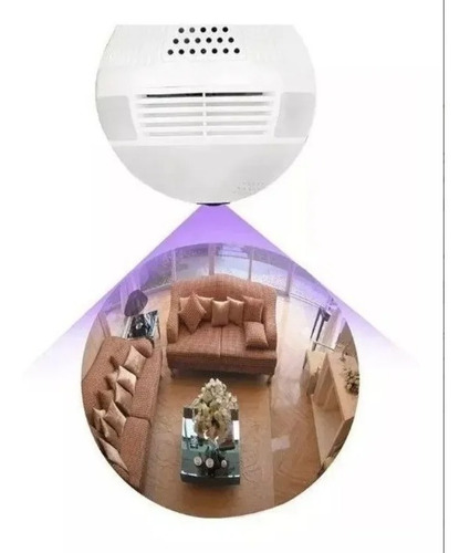 Imagem 4 de 4 de Camera Ip Seguraca Lampada Visao Panoramica Espia Wifi V380