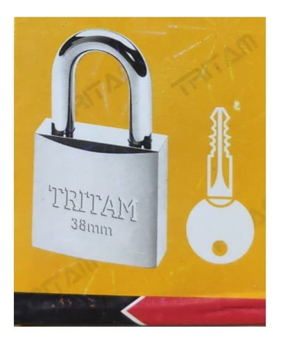 Imagem 7 de 7 de Cadeado Chave Tetra Anti Furto Portao Armario Corrente 38mm