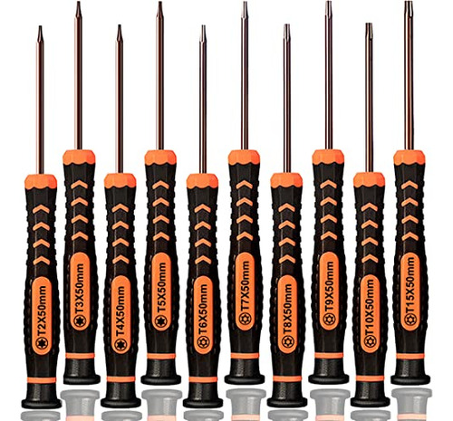 Juego De Destornilladores Torx T2-t15, 10 Piezas Magnéticos