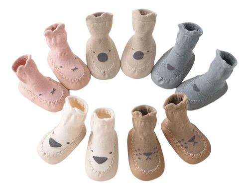 Medias Tipo Zapatito De Bebe De Diseño Cómodos Tamaños S,m,l