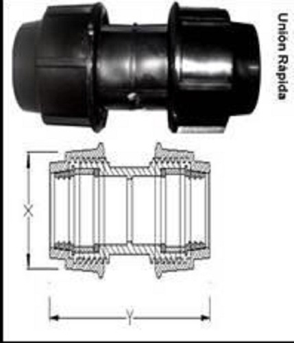 Union Rapida 3/4   Para Sistema De Riego  X 2 Piezas