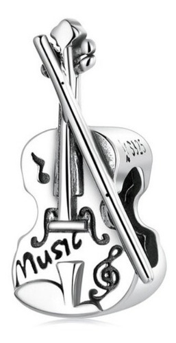 Charm Dije Guitarra Música Fabricado En Plata 925