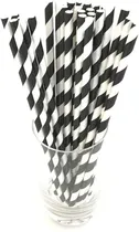 Comprar Pitillos 25 Negros Raya Decorativos Fiestas Reuniones Bares 