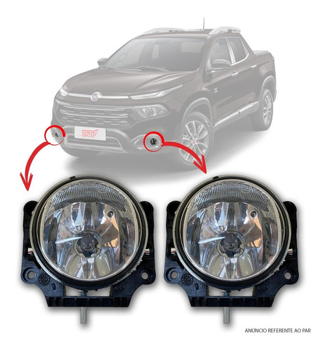 Par Farol Milha / Neblina Fiat Toro Diesel 2017 Genuíno