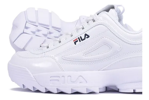 Tenis Fila Disruptor 2 Premium Patent Blanco Charol