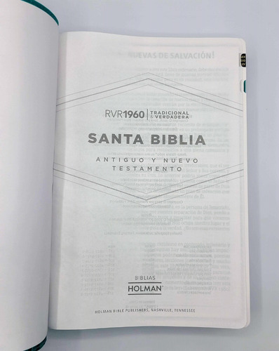 Imagen 4 de 10 de Biblia Letra Super Gigante Para Mujer Rvr1960 Aqua Indice