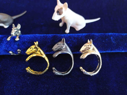 Anillo Chapa De Plata Bull Terrier Ingles