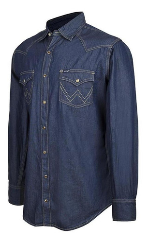 Imagen 2 de 6 de Camisa Vaquera Wrangler Hombre Mezclilla S98