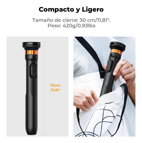 Trípode K&f De 63'' Magnético Para Smartphones Y Palo Selfie