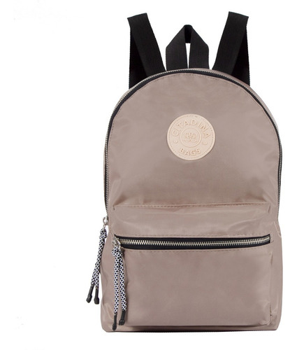 Imagen 1 de 6 de Mochila Mujer Urbana De Lona Rasada Con Bolsillo Emilia