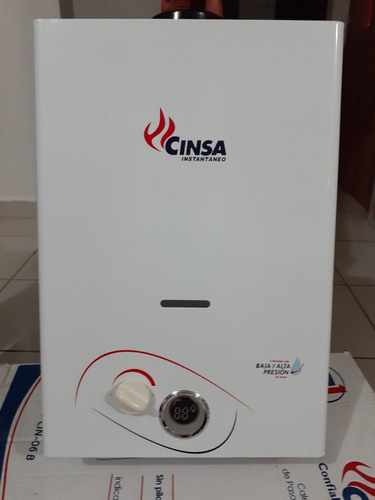 Boiler De Paso Cinsa 6 Litros Por Minuto Gas Natural/gas Lp