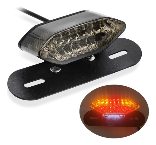 Luz Trasera Led Integrada Para Motocicleta 12v 16 Led Negr