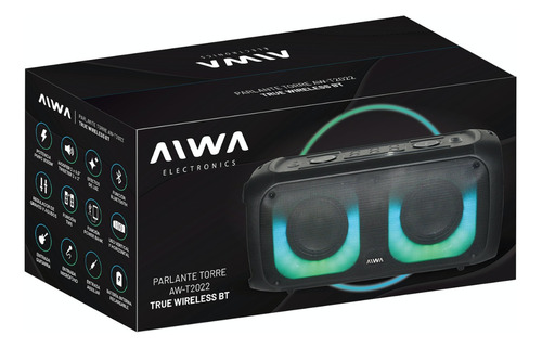Imagen 6 de 9 de Parlante Aiwa Aw-t2022 Portatil Bluetooth 8500w Pmpo Luz