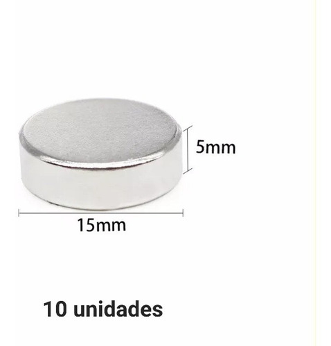 Iman De Neodimio Potente 15x5mm (10 Imanes) 