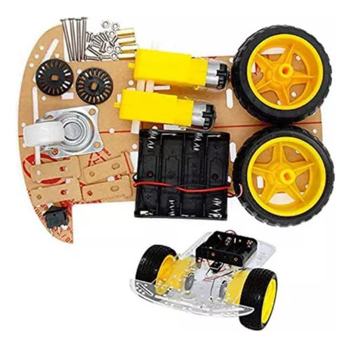 Kit Completo Chasis Robot 3 Ruedas V3 Compatible Con Arduino