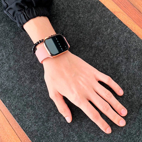 Smartwatch I8 Pro 2025 Max 1.8" Saúde Fit Pulseira Silicone cor Rosa