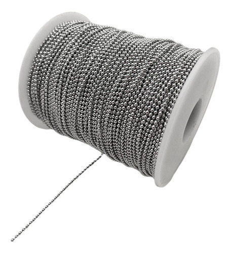 Cadena De De Bolas De Acero Inoxidable De Plata 2.4mm