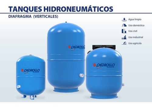 Tanque Hidroneumatico 450lts 145psi Pedrollo 119 Gal