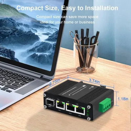 Throncom Conmutador Ethernet Gigabit Industrial De 3 Puertos