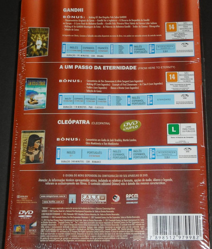 Cleópatra Duplo Gandhi A Um Passo Da Eternidade Box 4 Dvds