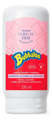 Condicionador Cremoso Boticário Bubbaloo Morango 250ml