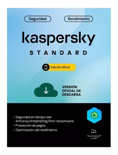 Kaspersky Standard Celular 1 Dispositivo 1 Año