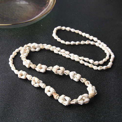 Kelitch Collar Largo De Perlas De Concha Collar De Cuentas D