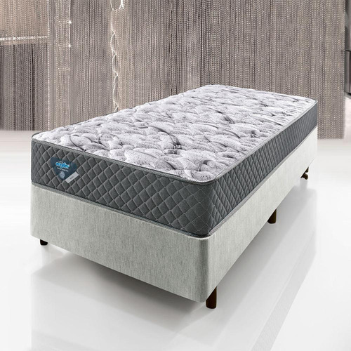 Box Branco Solteirão 96x203 Com Colchão Adapto Ecoflex