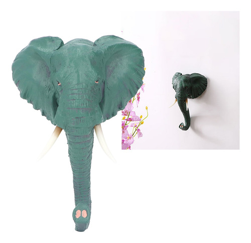 Gancho De Pared Individual Con Cabeza De Elefante, Estilo Re