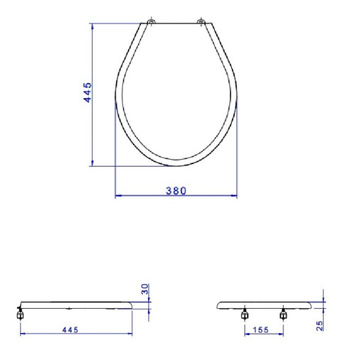 Imagen 7 de 10 de Tapa Inodoro Blanco Asiento P/ Largo Corto Deca Marajo Baño