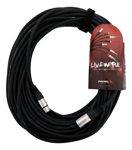 Proel Lw-mc250lu20 Cable 20 Metros Xlr A Xlr Para Micrófono