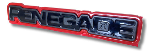 Emblema Renegade Fundo Vermelho Jeep Adesivo 2016
