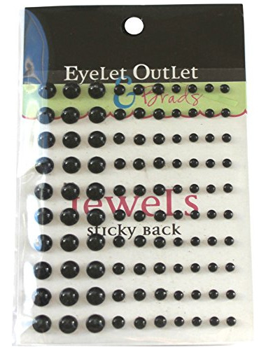 Ojal Outlet Bling Perlas Autoadhesivas Multisize Black 100pa