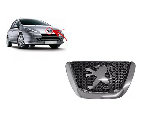 Emblema Grade Dianteira Peugeot 307 Ano 2007 08 09 10 2011