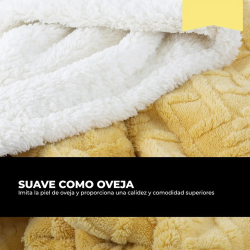 Wh Y Cobertor Cobija Aborregado King Size Con Relieve