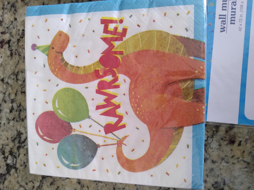 Kit De Cumpleaños Motivo Dinosaurios Para Niños