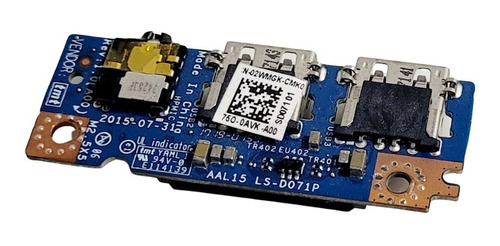 Imagem 1 de 4 de Placa Auxiliar Usb E Conector De Áudio 02wmgk Dell Inspiron