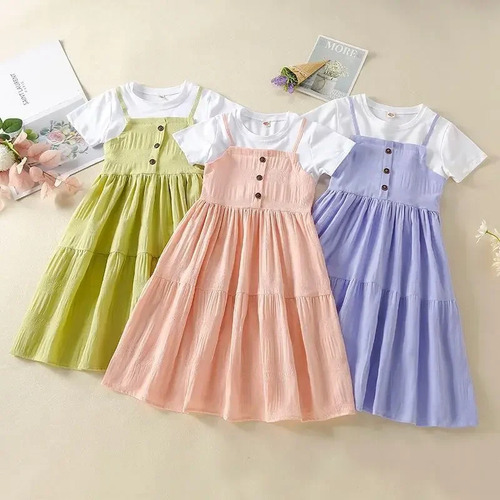 Conjunto De Dos Piezas De Vestido De Verano De Princesa Para