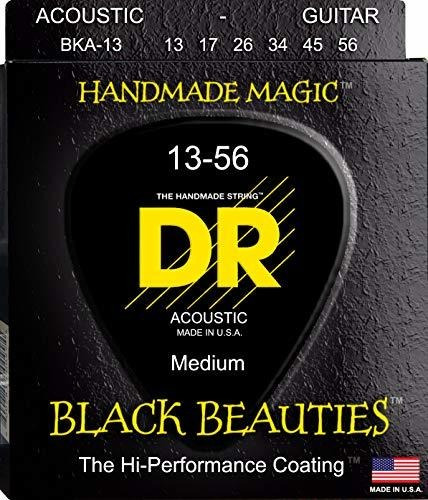 Dr Strings Cuerdas Para Guitarra Acústica, Bellezas Negras, 