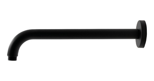 Regadera Redonda 20 Cm Con Brazo Y Maneral Queen Negro Mate