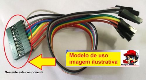 Imagem 6 de 10 de 5 X Header 10 Vias Femea Pra Conector Terminal Jumper Dupont