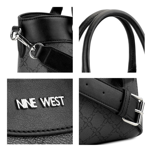 Bolsa Satchel Para Mujer Nine West Negro Nyc556906 Color Multicolor