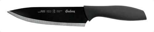 Cuchillo Cheff 18 Cm Hudson Acero Inox Antiadherente Basic Color Negro