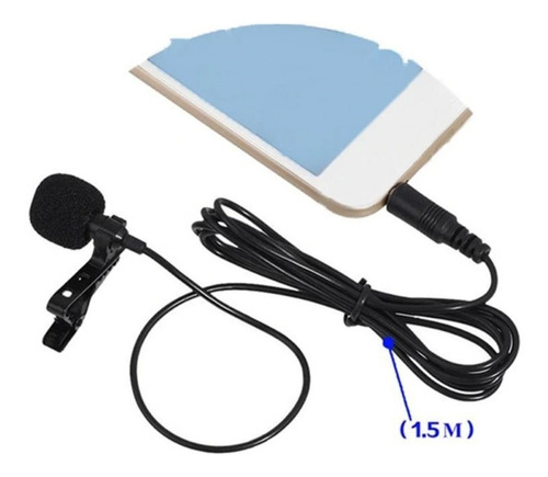 Micrófono De Solapa Lavalier 3,5mm Clip Omnidireccional Alta