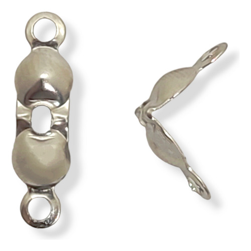 200u Terminal Tapanudos Bolita 4mm Metal Plateado Bijou